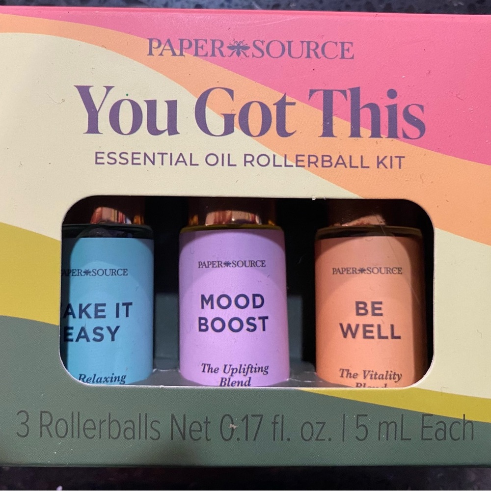 Paper Source “You Got This” Essential Oil Rollerball Kit; new, 3 bottles